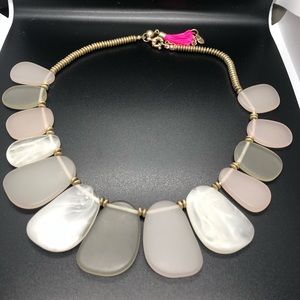 LOFT faux stone necklace with tassel